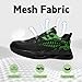 Imagen de Zapatos de Seguridad para Mujer Zapatillas de Trabajo Hombre Zapatillas de Seguridad Calzado de Trabajo Deportivas Zapatos de Protección Antideslizante Unisex 38 Negro Verde