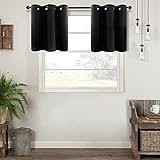 MRTREES Blackout Kitchen Tier Curtains, Short Cafe Curtains Room Darkening, Triple Weave Small Bathr