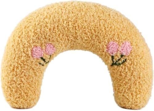 DrivExペット 枕 あごのせ 犬用まくら 猫の枕 あごまくら クッション 犬 快適 柔らかい ふわふわ 可愛い U字型枕 猫犬用まくら 月の形 快適 寝心地 ぬいぐるみ もちもち ふわふわ 柔らか 耐久性 安眠まくら 型崩れしない オールシーズン 洗え
