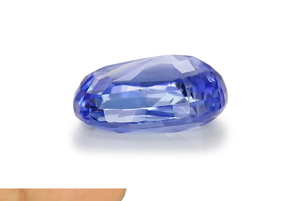 Saphir bleu 6,25 carats pierre précieuse naturelle neelam non chauffée