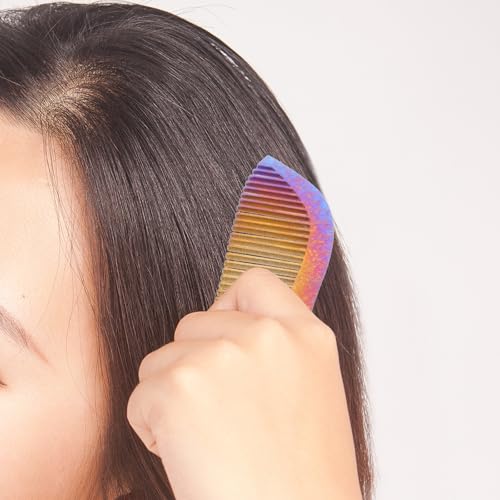 Peigne en titane antistatique léger forme poisson pour coiffage - 5