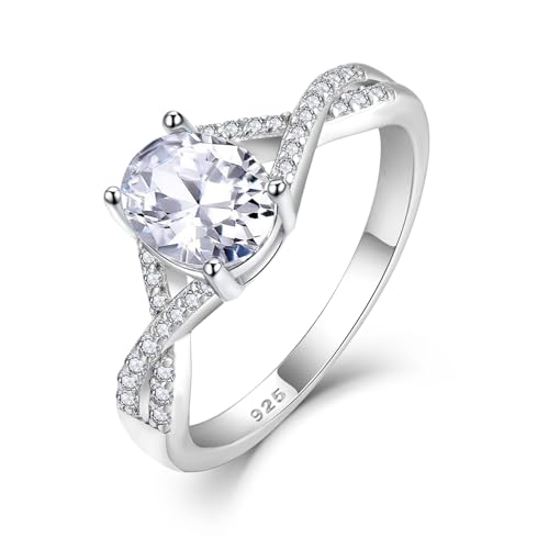 Promise Rings for Her 925 Sterling Silver Engagement Wedding Band Promise Ring for Women Size 5-10