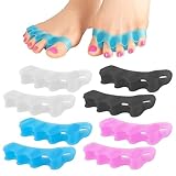 Zehenspreizer Aus Silikon Gel (4 Paar / 8 Stück) | Hallux Valgus Korrektur & Schmerzlinderung Bei Ballenzehen, Hammerzehen & Überlappenden Zehen | Weicher, Waschbarer Zehentrenner Für Damen & Herren