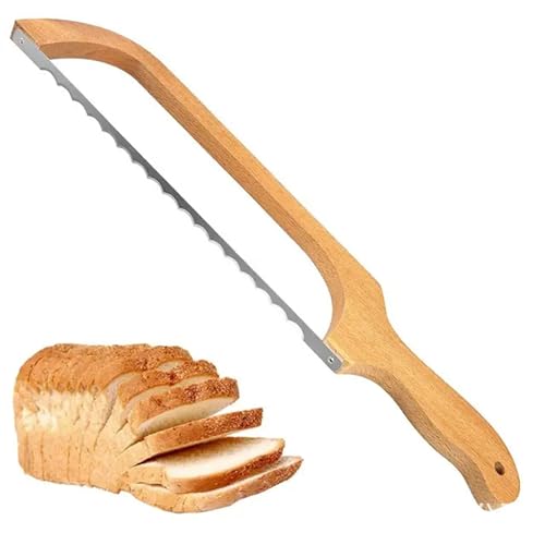 Wooden Bread Bow Knife 15.75 inch, Sourdough Bread Knife Cutter for Homemade Bread - Solid Oak Bow...