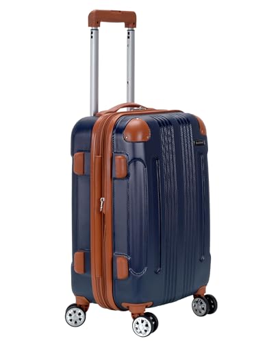 Image of Rockland London Hardside Spinner Wheel Luggage, Navy, Carry-On 20-Inch