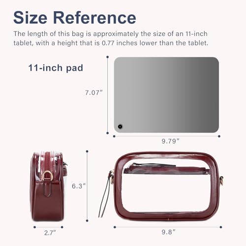 Image of Wuflyover Clear Bag for Stadium Events, Clear Crossbody Purse for Women