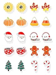 C9：10 pairs christmas earrings