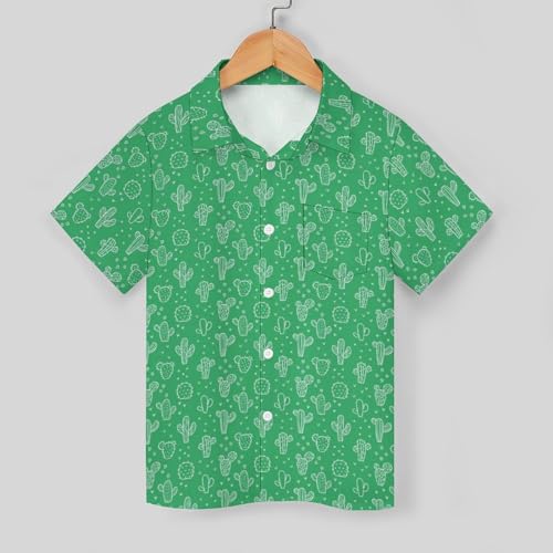 Boys Bear Hawaiian Shirt Short Sleeve Casual Button Down Shirts Cute Summer Beach Shirts Tops for Kids Teens3