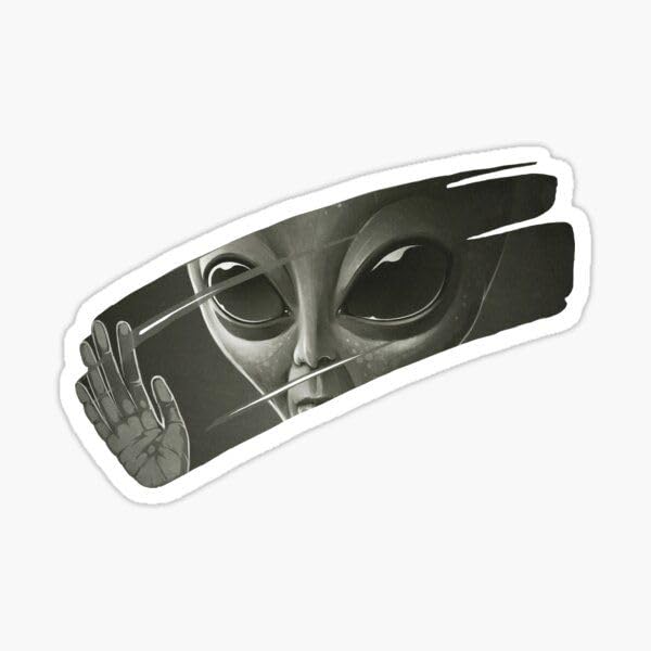 Calcomanía de Alien de 5 pulgadas para renovar ventanas y portátiles