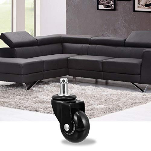 TEHAUX 4 peças de substituição para cadeira de rodas giratórias de poliuretano 5 cm para móveis e ar