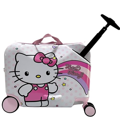 Fast Forward Mala de viagem infantil Bluey de 45,7 cm com rodinhas HardShell - Leve para crianças, Multicor, Medium, Azul