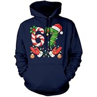 HotScamp Funny Christmas Hoodie for Kids, Teens and Adults – 67 Xmas Hands 6-7 Hooded Sweatshirt - Six Seven Slogan Festive Meme Xmas Hoody Christmas Jumper Navy Age 9-11