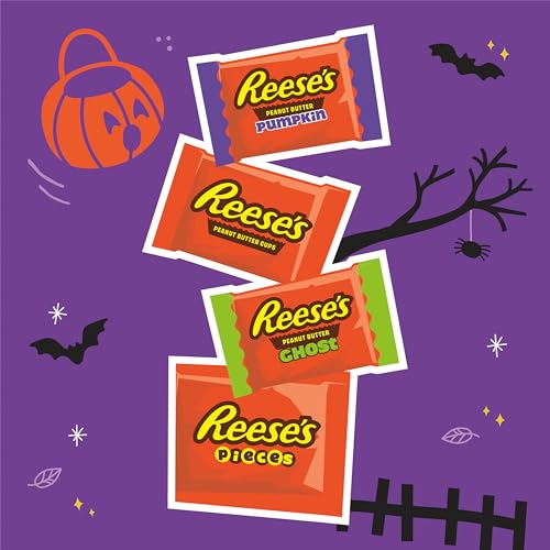 Reese's Assorted Peanut Butter Halloween Candy Bulk Variety Bag, 30.45 oz - image 8