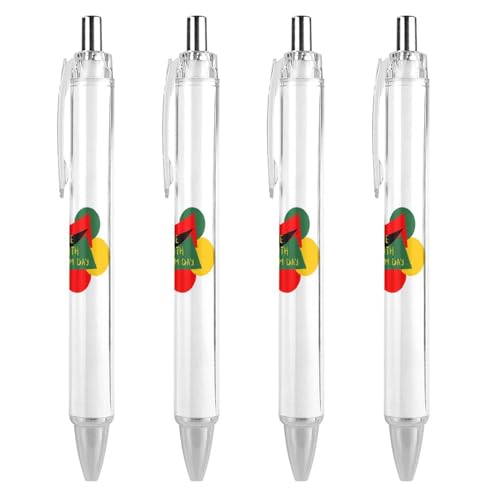 Stylos Juneteenth 1865 à pointe fine 0.5 mm encre noire rétractable pour l'écriture