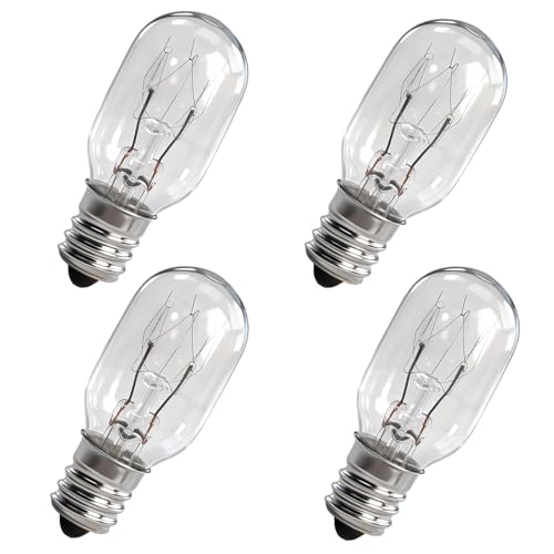 XDYQKJ 4-PCS Screw-Base Sewing Machine Bulbs, for Brother, Janome, Babylock, and Elna Sewing Machines 15W 120V #7SCW Sewing Machine Bulb