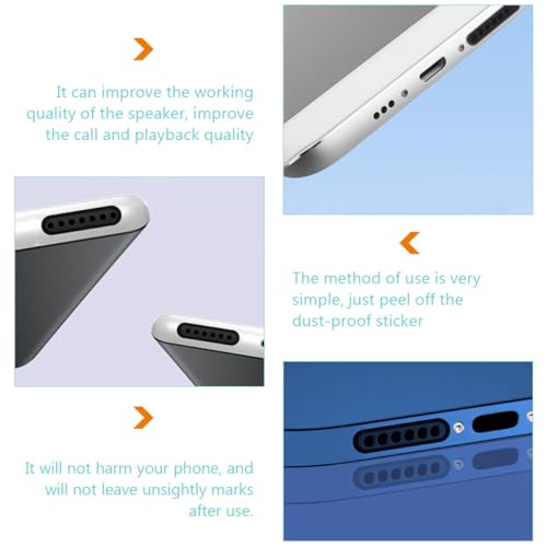 BUGUUYO Malla Antipolvo Adhesiva para Altavoz de Teléfono 100 Piezas, Accesorios Móviles, Protección para Orificios 6-9 y 1-6, Color Negro, Tamaño Largo y Corto, Uso en Mantenimiento - imagen 6