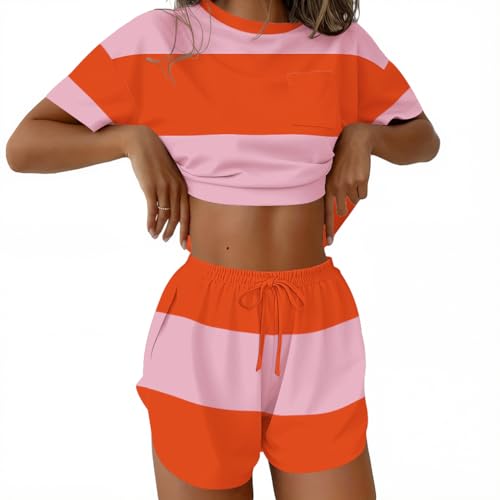 Image of Ekouaer Womens Pajama Sets Sexy Lounge Sets Side Split Short Pj Sets Cute Pjs 2 Piece Comfy Sleepwear Loungewear