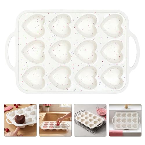 Molde de silicona para muffins SHINEOFI, bandeja resistente al calor reutilizable 5