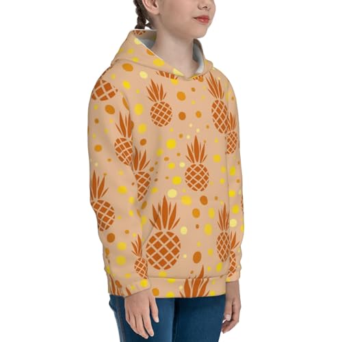 Pineapples Kid Hoodies Boys Sweatshirts Girls Pullover with Pocket 7