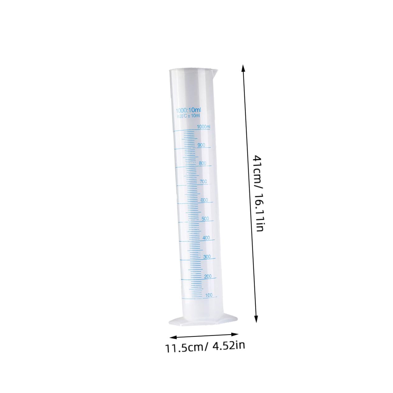 Wissenschaftszylinder 5 Stück Kunststoff mit Runder Basis 50 Ml bis 1000 Ml Messzylinder für Labor und Dosierzwecke in Forschung und Analyse