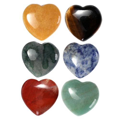 HAPINARY Heart Shape Gem Pendants Stone Crystal Decor for Home Accessories Meditation