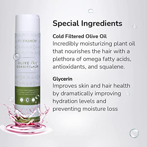Profashion Olive Oil Conditioner | For Dry, Dull, And Damaged Hair | Clarifies, Moisturizes & Strengthens Hair | Vegan, Paraben-Free, Sulfate-Free And Cruelty-Free #TOP3