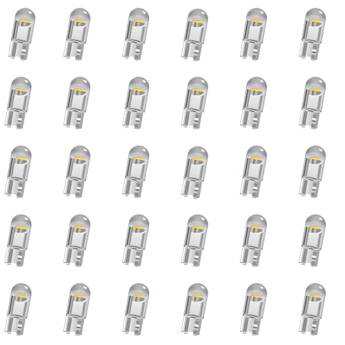 SUCANY W5W LED,24V T10 LED COB Bombilla,194 2825 175 192 168 501 Wedge Lampara para Coches 6000K(Xenón Blanco),LáMparas De MatríCula De Coche, Luces Laterales, PosicióN, Luz De CortesíA(30 Piezas)