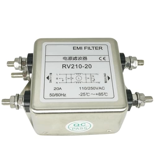 Filtro paso bajo universal RV210-20A que elimina interferencias y ruido eléctrico en 220V