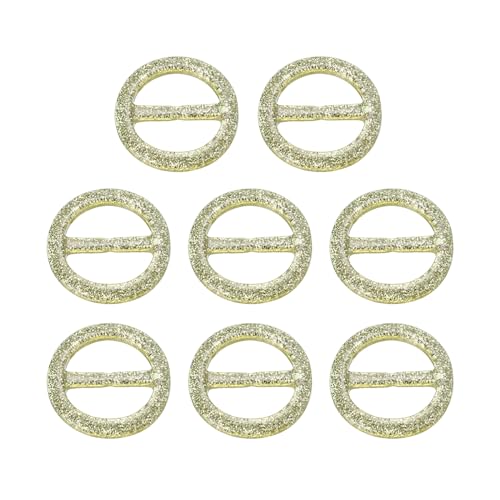 Image of uxcell Plastic Tee Shirt Clips, Round Bling Resin Scarf Ring Buckle, Fashion Tie Circle Clip