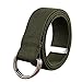 Beokeuioe Stoffgürtel Militär Leinwand Gürtel Outdoor Jeansgürtel für Damen und Herren mit Doppel D-ringe Schnalle Stoffgürtel für Damen und Herren Doppel D-ringe Leinwand Canvas Gürtel