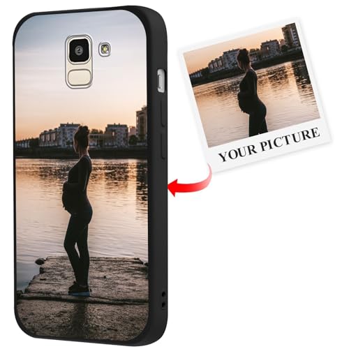Cover Personalizzate per Samsung Galaxy J6 2018 Personalizzata con Foto Immagine Disegni Custodia Personalizzabile Personalizzabili Personalizzato Custodie per J6 2018 5.6 pollici nero