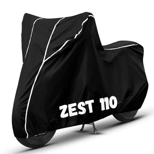 Image of Bike Cover for Zest 110 100% Waterproof, Dustproof & Scratch Resistant| Fully Bottom Elastic UV Resistant Heavy Duty Body Cover | All Weather Outdoor Use