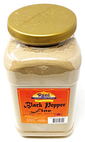 Rani Black Pepper Fine Powder 80 Mesh, Premium Indian 80Oz (5Lbs) 2.27Kg Bulk Pet Jar ~ All Natural | Vegan | Gluten Friendly | Non-Gmo | Indian Origin #TOP4