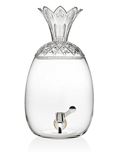 Godinger Glass Pineapple Large Drink Beverage Dispenser with Easy Push Spigot (1 Gallon)-Perfect Holiday Gift!