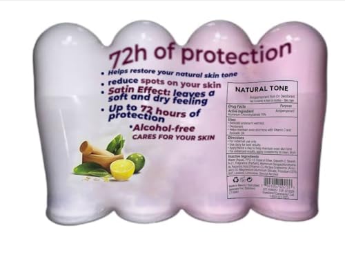 Desodorante roll-on Tono Natural 4 pack aclarado miniatura 2