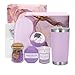Womens/Girls Gift set- 7 pieces, 20oz Tumbler, Aromatherapy Candle, Bath Salts, Satin Eye Mask, Bath Bomb, Bath Care Set for Birthday, Mom, Couple, Daughter, Wife, Friend, Personalised