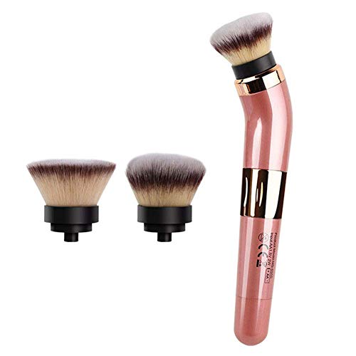 Eléctrico Brocha para Maquillaje Base Colorete Funciona con Pilas Mezcla Fibra Sintética...