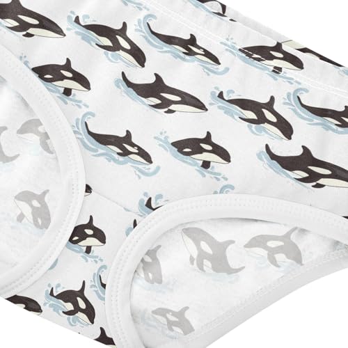 Girls Underwear Soft Cotton Killer Whale Kids Panties in Sizes 2/3t, 4t, 5t, 6 and 84
