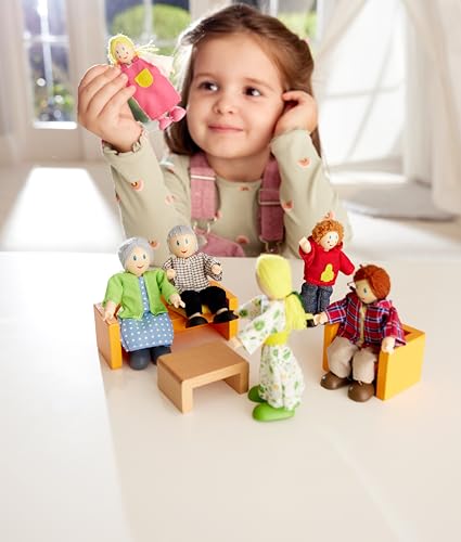 Set de muñecos Happy Family de Hape para casa de muñecas miniatura 2