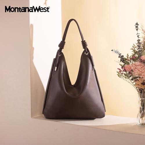 Image of Montana West Hobo Bags for Women Soft Slouchy Top Handle Shoulder Purses Handbag with Knot Strap