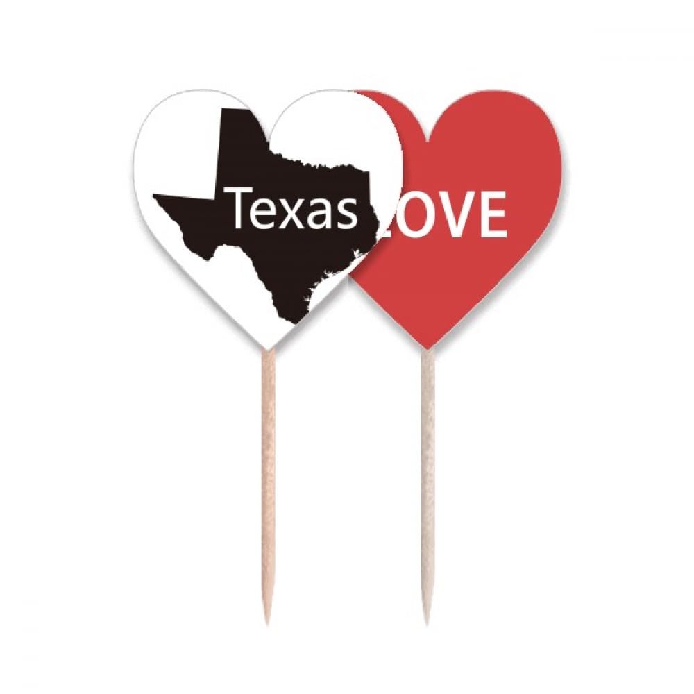 Carte des États-Unis pique cupcake Texas pour buffet d'anniversaire américain