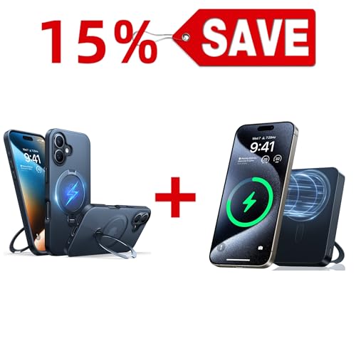 TORRAS Ostand 10,000mAh QI2 Magnetic Battery Pack with Stand & Magnetic Case — Buy Together to Save 15%