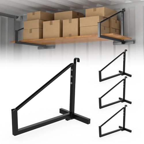 Sidasu 4 Pack Shipping Container Shelving Brackets with 14.57" H X 21.52" W