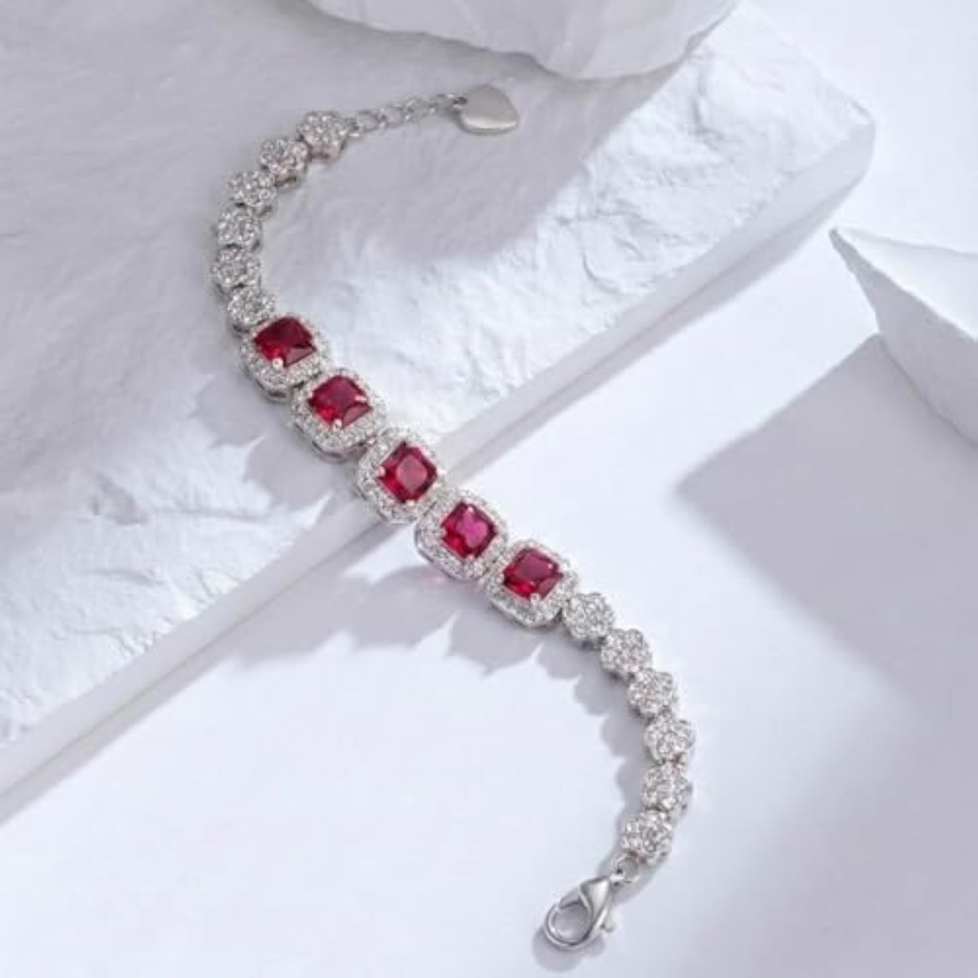 Women's Symphony Gemstone Bracelet, 925 Sterling Silver