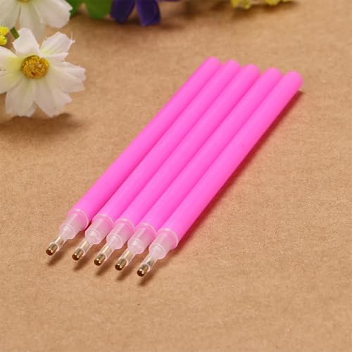 Bolígrafo de bordar y herramienta perforadora rosa con 100 cuentas 8