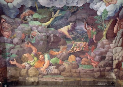 Poster Peinture Abstraite Sala dei Giganti Giulio Romano 60x90cm