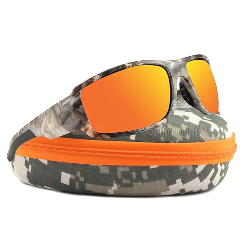 Image of Camo Polarized Wrap-around Sport Sunglasses for Men Women UV400 Driving Fishing Hunting Sun Glasses