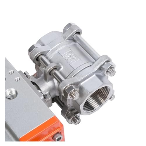 Vanne à bille pneumatique DN20 inox 304 double effet haute température - 5