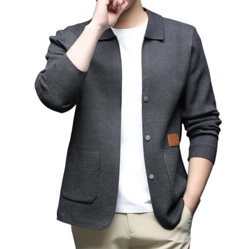 Chaqueta con botones de hombre estilo casual con cuello en V para la oficina
