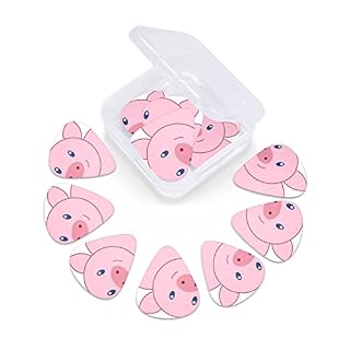 Lot de 12 médiators en forme de cochon mignon pour guitare électrique et basse dans une boîte - Les Beatles, Paul McCartney, John Lennon, RIngo Starr, George Harrison Lot de 12 médiators en forme de cochon mignon pour guitare électrique et basse dans une boîte – Image 6